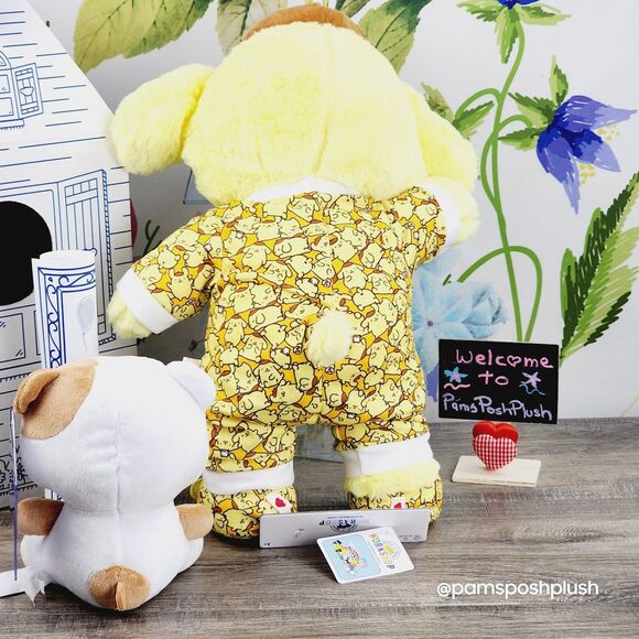 Build A Bear Hello Kitty PomPomPurin & Muffin Mini Sleeper & Slippers Plush - Picture 5 of 16